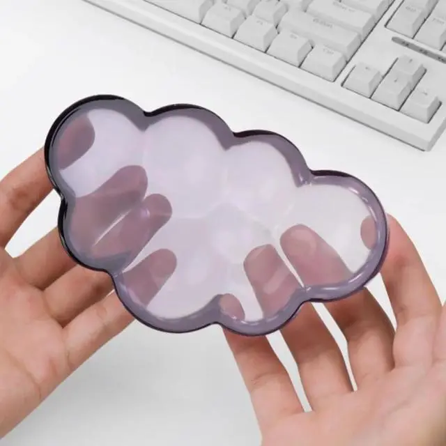 Alt view image 4 of 6 - Ergonomic Wrist Rest Set for Keyboard and Mouse, Cooling Gel Support (Purple)