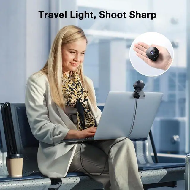 Alt view image 4 of 5 - C950 4K Webcam for PC - 8 Megapixels 4K UHD, PDAF Autofocus, Noise-Canceling Mic, 70° FOV, 1080P@60FPS, Privacy Cover, USB 2.0 Plug&Play, No Tripod Hole, Ideal Webcam for Zoom/Teams/Google Meet