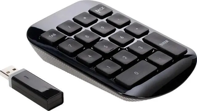 Main image of Wireless Numeric Keypad with Nano USB Receiver & Battery Life Indicator, Black