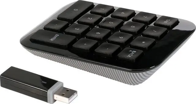 Alt view image 2 of 6 - Wireless Numeric Keypad with Nano USB Receiver & Battery Life Indicator, Black