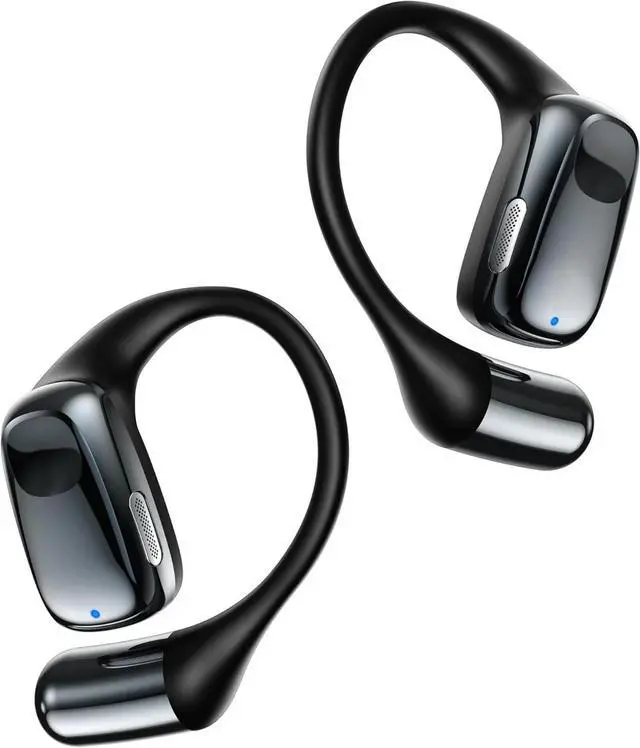 Main image of Open Ear Headphones, 0.23oz Ultra-Light Comfortable Wireless Earbuds, 0.6mm Thinnest Earhooks, Bluetooth 5.4 (Black)