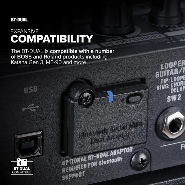 Alt view image 3 of 5 - BT-Dual Bluetooth Audio MIDI Dual Adapter