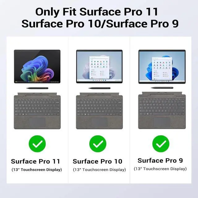 Alt view image 2 of 4 - 13 Inch, All-in-One Protective Rugged Cover with Hand Strap, Compatible with Type Cover Keyboard, Dark Gray