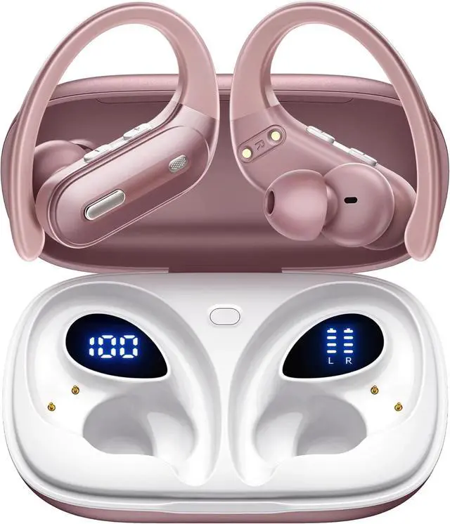 Main image of Wireless Earbuds Bluetooth 5.3 Headphones 90 Hrs Playtime Earbuds with Wireless Charging Case Power Display Over-Ear Earphones