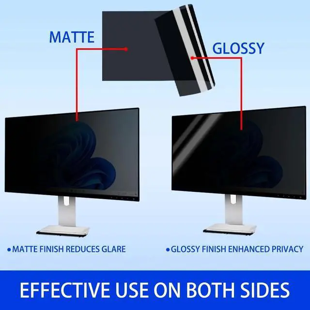 Alt view image 4 of 5 - 22 Inch Privacy Screen for Monitor with 16:10 Widescreen Monitor Blue Light Screen Protector - Anti-Glare - [2 Pack]