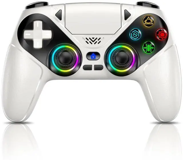 Main image of FOR-LED Wireless Controller for PS5, Compatible with PS5 Pro/Slim/PC, Dual Vibration, 3.5mm Audio Jack, 6-Axis Motion Contro Gamepad with Speaker(White)