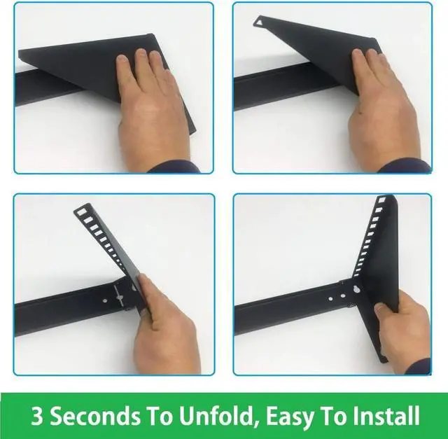 Alt view image 4 of 5 - 19 Inch 4U Heavy Duty Vertical Wall Mountable Rack and 125 lb Wall Mountable Server Rack