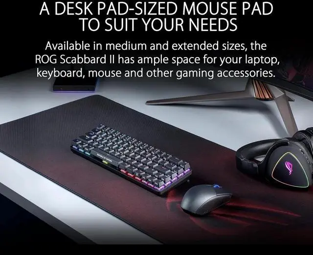 Alt view image 4 of 4 - Extended Gaming Mouse Pad  35.4 x 15.7 (Extended/XXL Size), Water/Oil/Dust-Resistant, Anti-Fray Edges, Non-Slip Base - Black