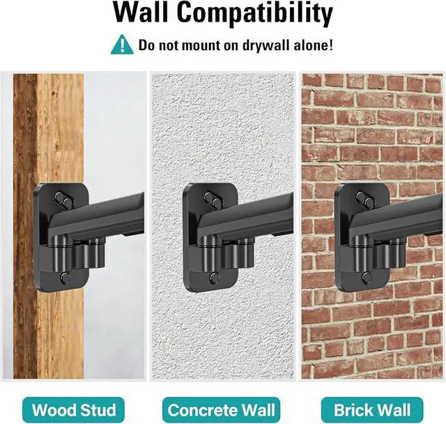 Alt view image 4 of 4 - Dual Monitor Wall Mount for 13 to 32 Inch Computer Screens, Monitor Mounts for 2 Monitors Holds Up to 19.8lbs Each