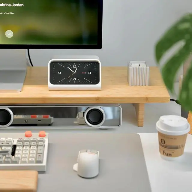 Alt view image 5 of 5 - 2-Tier Desk Monitor Riser for 2 Monitors, Supports for PC Computer Monitor, Printer, Heavy TV Riser up to 300 lbs