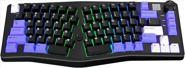 Main image of Wireless Mechanical Gaming Keyboard Tri-Mode BT5.0/2.4G/Wired with Joystick and Knob, 75% Layout RGB Backlit Hot Swappable Linear Switches