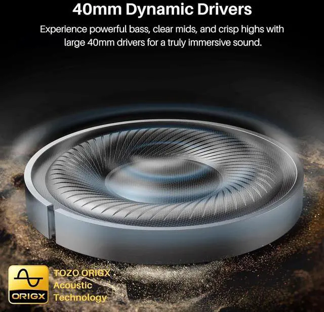 Alt view image 2 of 4 - Hybrid Noise Cancelling Headphones, 90H Playtime Wireless Over Ear Bluetooth Headset, Supports Dual Connection and USB-C Input