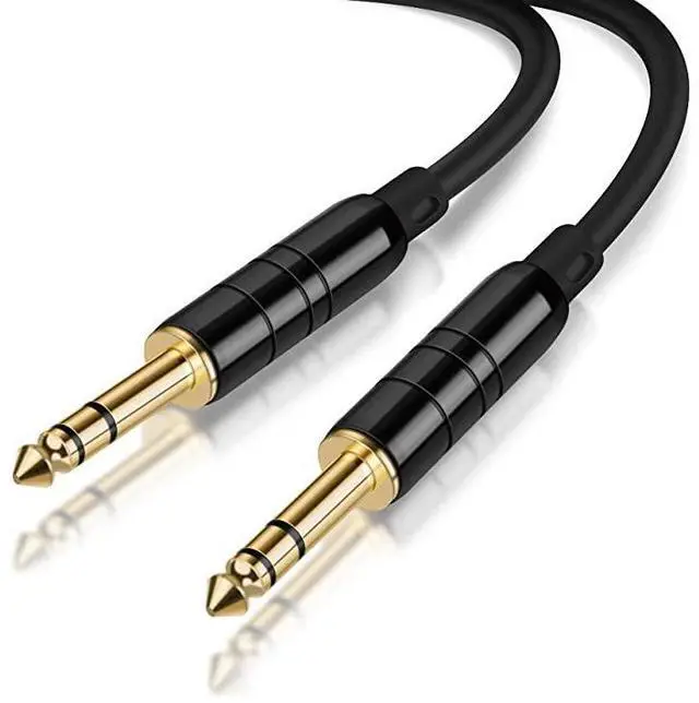 Main image of for  1/4 TRS Cable, [2-Pack 50FT] 1/4 Inch to 1/4 Inch 6.35mm Balanced Stereo Audio Cable for Studio Monitors,Mixer,Yamaha Speaker/Receiver,Black