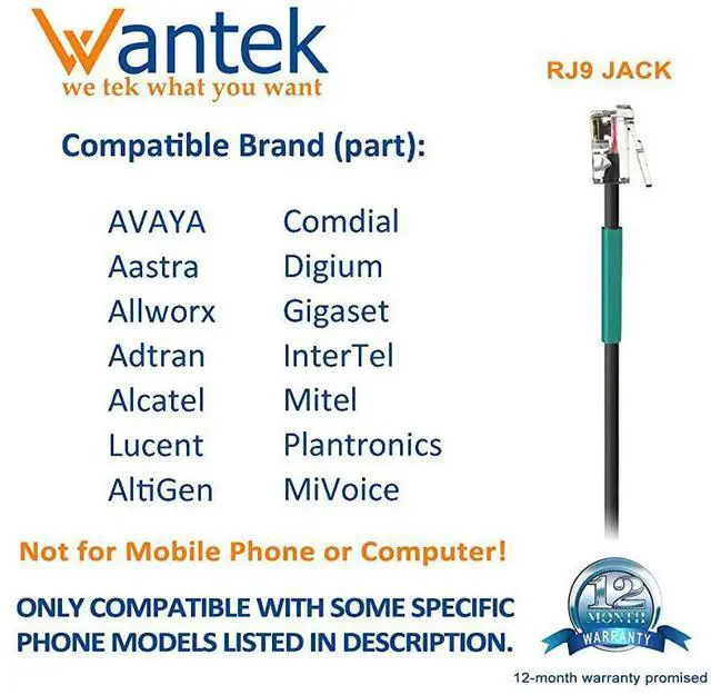 Alt view image 3 of 7 - FOR Corded Telephone Headset Dual wNoise Canceling Mic + Quick Disconnect for Avaya 1416 2410 9508 Aastra 6757i Allworx 9212 Plantronics S12 Mitel 5330 Comdial Digium Landline Deskphones602QS1
