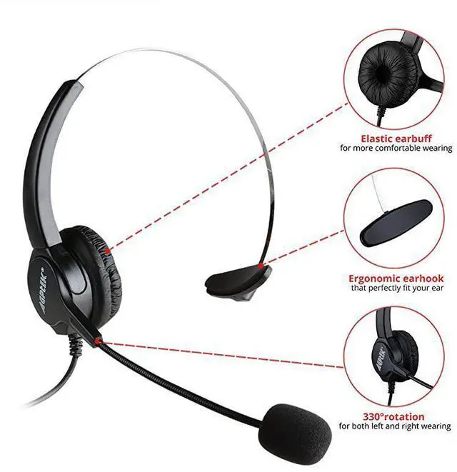 Alt view image 4 of 7 - forCorded Telephone with Headset & Dialpad for House Call Center Office - Noise Cancellation
