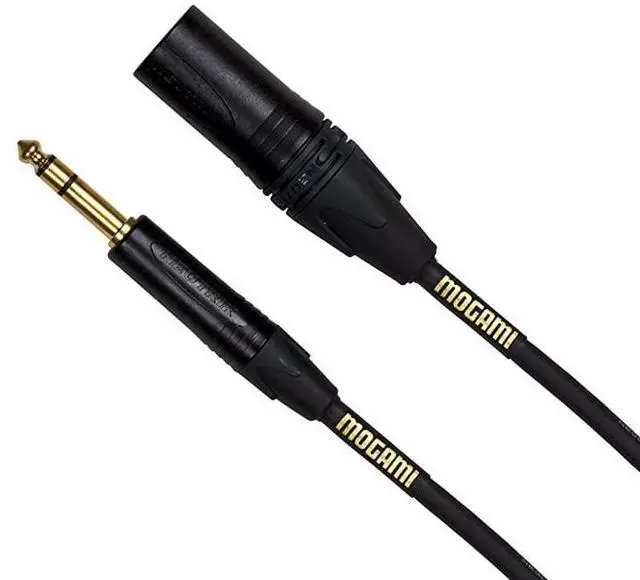 Main image of FOR GOLD TRSXLRM03 Balanced Audio Adapter Cable 14 TRS Male Plug to XLRMale Gold Contacts Straight Connectors 3 Foot