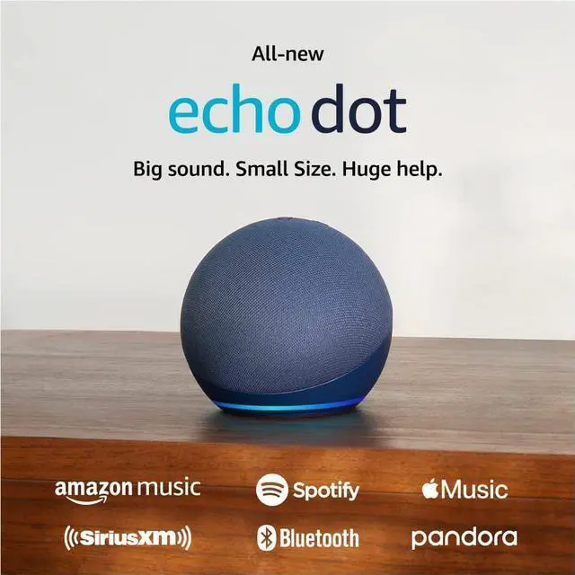 Main image of FOR Echo Dot (5th Gen 2022 release) | With bigger vibrant sound helpful routines and Alexa | Deep Sea Blue