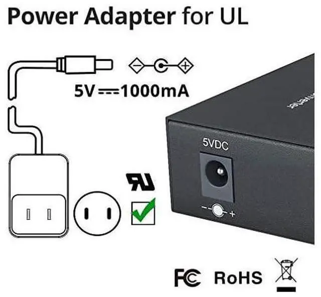 Alt view image 5 of 7 - FOR-Pir of Gigbit Ethernet Bidi MediConverter Single SC Fiber Connector singlemode 1310nm 20km