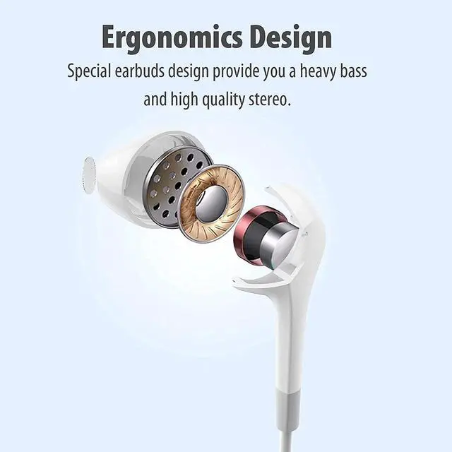 Alt view image 4 of 7 - Earbuds Earbuds 5 One Pack Wired Earbuds with Subwoofer Stereo Blocking Microphone Compatible with iPhone Android Phone Laptop Computer iPad or Any Device with 3.5mm Interface