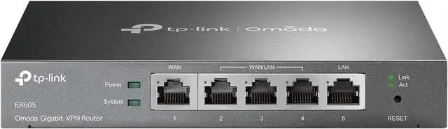 Main image of ER605 | Multi-WAN Wired VPN Router | Up to 4 Gigabit WAN Ports | SPI Firewall SMB Router | Omada SDN Integrated | Load Balance | Lightning Protection | Limited Lifetime Protection