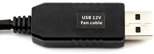 Alt view image 2 of 6 - FOR Full Speed 12V Voltage Step-Up USB to 3-Pin and 4-Pin PC Fan Sleeved Power Adapter Cable