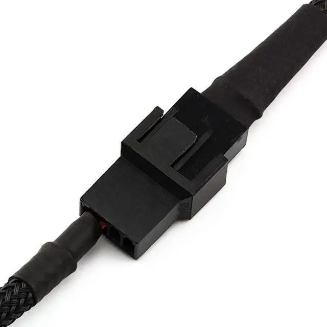 Alt view image 5 of 6 - FOR Full Speed 12V Voltage Step-Up USB to 3-Pin and 4-Pin PC Fan Sleeved Power Adapter Cable
