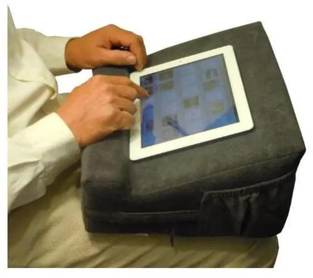 Alt view image 3 of 7 - FOR-Easel Lap Desk Pillow Ergonomic Computer Desk amp Desktop Book Stand with Orthopedic Wrist Support