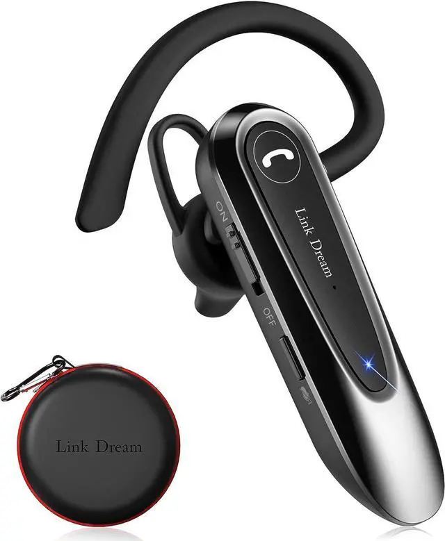 Main image of FOR Bluetooth Earpiece Wireless CVC8.0 Headset for Cell Phone Dual Mic Noise Canceling Handsfree Phone Earpiece with Mute 20Hrs Talk Time 180 Days Standby for iPhone Android Home Office Driving