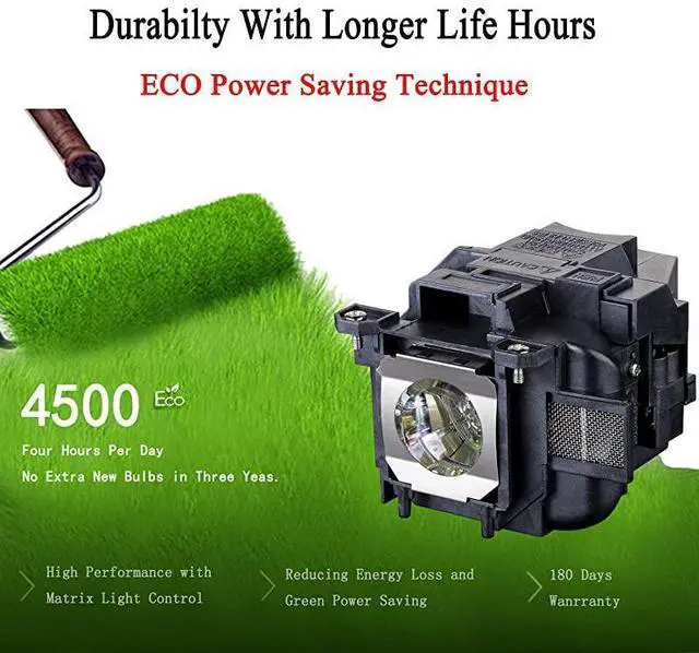 Alt view image 3 of 7 - FOR ELP78 Lamp Bulb for Epson ELPLP78 PowerLite Home Cinema 2030 2000 730HD 725HD 600 VS230 VS330 VS335W EX3220 EX6220 EX7220 EX7230 EX7235 EX5220 V13H010L78 Replacement Projector Lamp Bulb