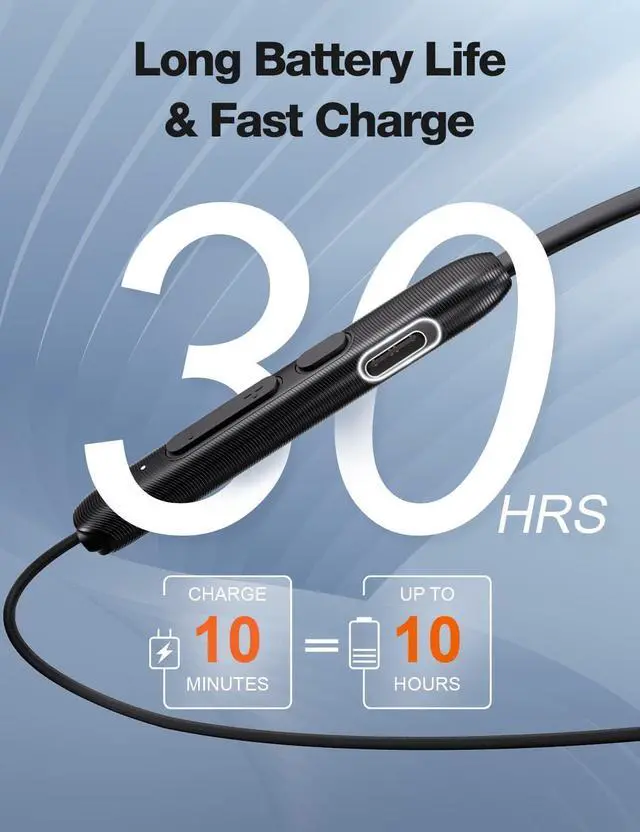 Alt view image 2 of 6 - for Bluetooth Headphones V5.2 Wireless Bluetooth Earbuds w/Mic in-Ear Magnetic Neckband Earphone 30Hrs Playtime IPX7 Sweatproof Deep Bass Headset for Phone Call Music Sports