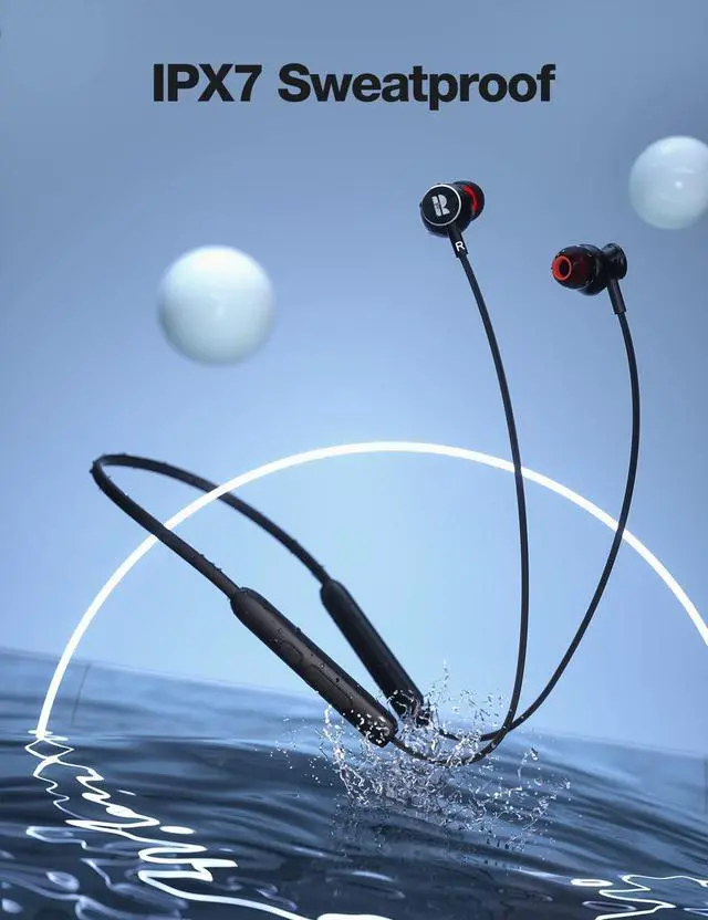 Alt view image 3 of 6 - for Bluetooth Headphones V5.2 Wireless Bluetooth Earbuds w/Mic in-Ear Magnetic Neckband Earphone 30Hrs Playtime IPX7 Sweatproof Deep Bass Headset for Phone Call Music Sports