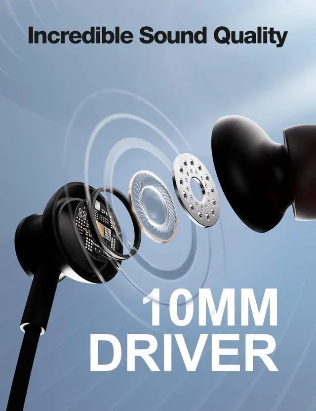 Alt view image 6 of 6 - for Bluetooth Headphones V5.2 Wireless Bluetooth Earbuds w/Mic in-Ear Magnetic Neckband Earphone 30Hrs Playtime IPX7 Sweatproof Deep Bass Headset for Phone Call Music Sports