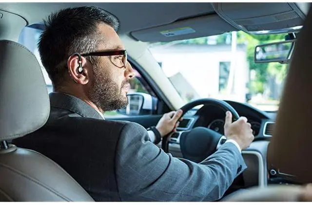 Alt view image 5 of 7 - FOR-Bluetooth Headset 50 HighFidelity Audio Wireless Bluetooth Earpiece Hands Free Business Earphones with Noise Reduction micCompatible iPhoneAndroid Cell Phones Other Bluetoothenabled Device