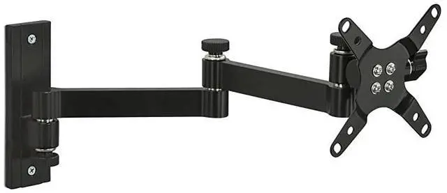 Alt view image 2 of 7 - FOR Full Motion Computer Monitor Wall Mount Articulating Arm Fits Single Monitor Screens 19 20 215 22 24 27 30 Inches VESA 75 and 100 Compatible 33 lb Capacity Black