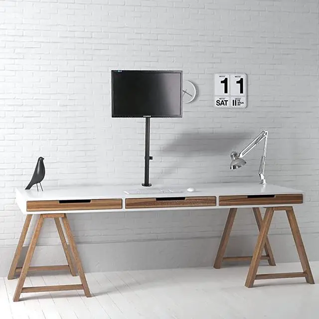 Alt view image 2 of 5 - FOR Extra Tall Single LCD Monitor Fully Adjustable Desk Mount Fits 1 Screen up to 27 inch 22lbs Weight Capacity M001XL Black