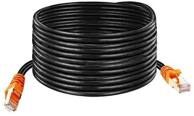 Alt view image 2 of 7 - FOR Cat 7 Outdoor Ethernet Cable 150 ft CAT 7 Heavy Duty Double Shielded Ethernet Patch Cable Waterproof Ethernet Cable for Ethernet Switch IP Camera POE and More Direct Burial Ethernet Cable