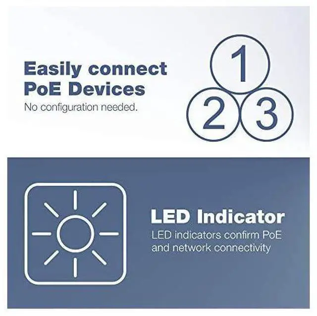 Alt view image 5 of 7 - for Gigabit Ultra PoE+ Injector, Supplies PoE (15.4W), PoE+(30W) Or Ultra PoE(60W), Network A PoE Device Up To 100m(328 ft), Supports IEEE 802.3af,802.at,Ultra PoE, Plug & Play, Black, TPE-117GI