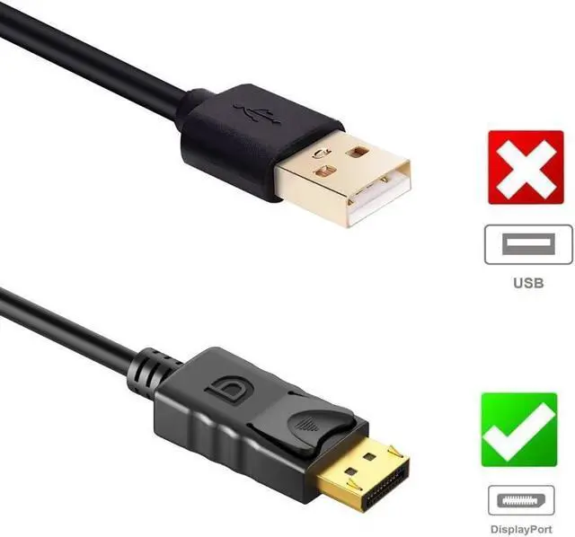 Alt view image 7 of 7 - Display Port to HDMI Adapter Displayport to HDMI Cable(Male to Female) for DisplayPort Enabled Desktops and Laptops Connect to HDMI Displays (1PACK)