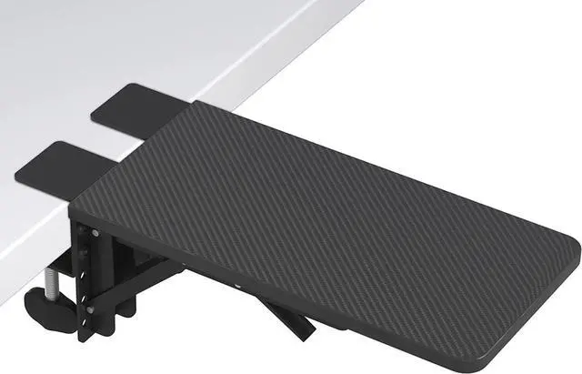 Main image of FOR Ergonomics Desk Extender Tray 11.8x 5.9 Table Mount Arm Wrist Rest Shelf 90 Foldable Elbow Arm Support Clamp on Computer Arm Rest for Desk Suitable for Office Home Use