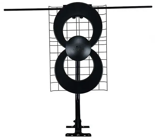 Alt view image 2 of 6 - ClearStream 2V TV Antenna, 60+ Mile Range, UHF/VHF, Multi-directional, Indoor, Attic, Outdoor, Mast w/Pivoting Base/Hardware/ Adjustable Clamp, Sealing Pads, 4K Ready, Black C2-V-CJM