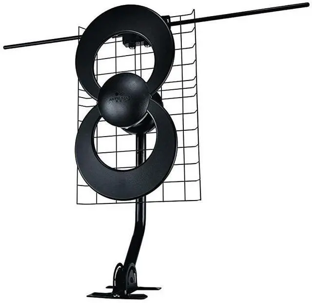 Alt view image 5 of 6 - ClearStream 2V TV Antenna, 60+ Mile Range, UHF/VHF, Multi-directional, Indoor, Attic, Outdoor, Mast w/Pivoting Base/Hardware/ Adjustable Clamp, Sealing Pads, 4K Ready, Black C2-V-CJM