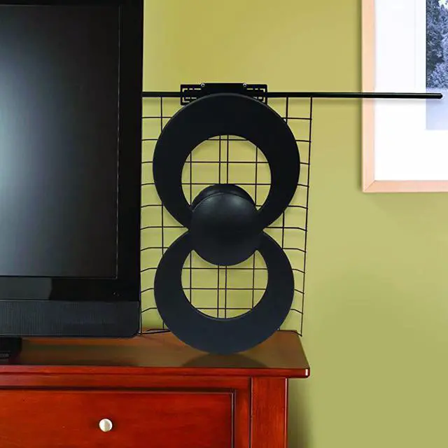 Alt view image 6 of 6 - ClearStream 2V TV Antenna, 60+ Mile Range, UHF/VHF, Multi-directional, Indoor, Attic, Outdoor, Mast w/Pivoting Base/Hardware/ Adjustable Clamp, Sealing Pads, 4K Ready, Black C2-V-CJM
