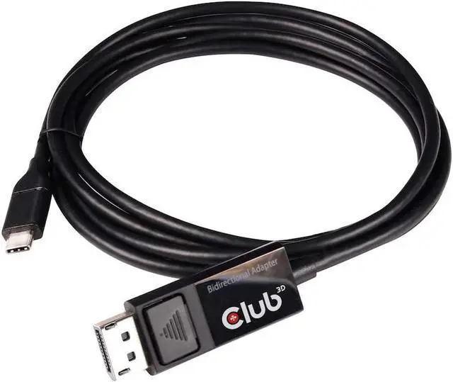 Alt view image 6 of 6 - FOR Club3D USB C to Displayport Cable 1.4 8K 60Hz 4K 120Hz and Displayport to USB C bi-Directional 1.8 Meter/6 Feet HDR Support. (CAC-1557)