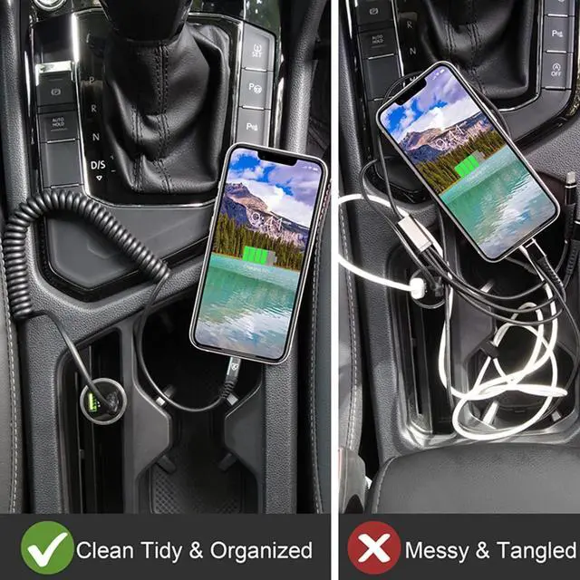 Alt view image 7 of 7 - FOR Coiled Lightning Cable iPhone Charger Cable 3FT for Car 2 Pack [Apple MFi Certified] 3 Feet Lightning Cord Compatible with iPhone14/13/12/11 Pro Max/XS MAX/XR/XS/X/8/7/Plus/6S iPad/iPod- Black