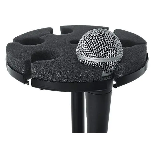Alt view image 4 of 7 - Frameworks Mic Stand Adapter to Hold up to 6 Microphones Fits Both Wired and Wireless GFWMIC6TRAY