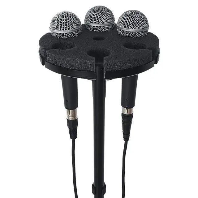 Alt view image 6 of 7 - Frameworks Mic Stand Adapter to Hold up to 6 Microphones Fits Both Wired and Wireless GFWMIC6TRAY