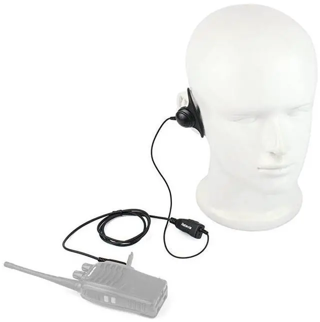 Alt view image 3 of 7 - forCase of 10 Walkie Talkies Earpiece with Mic 2 Pin DType Headset for Baofeng UV5R BF888S  H777 RT22 RT27 RT5R Kenwood 2 Way Radios