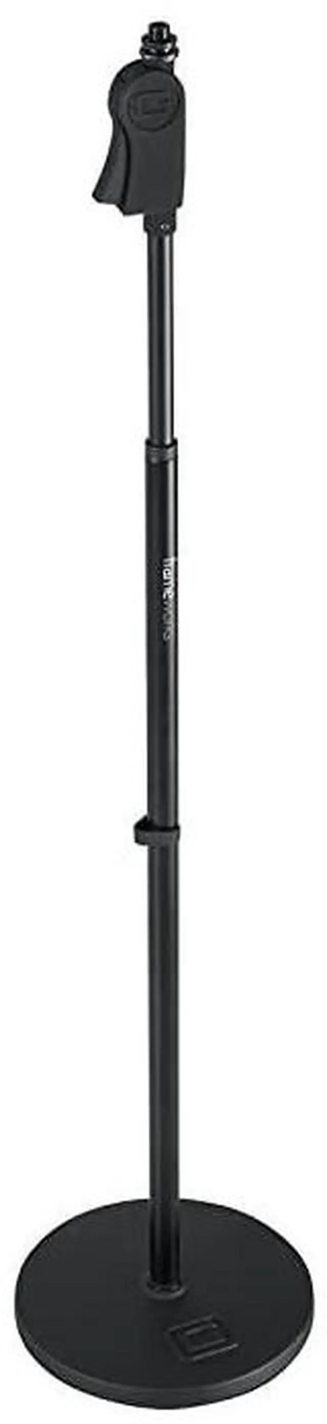 Alt view image 4 of 4 - FOR Frameworks Microphone Stand with 10 Weighted Base and Deluxe Soft Grip Squeeze Height Adjustment GFWMIC1001