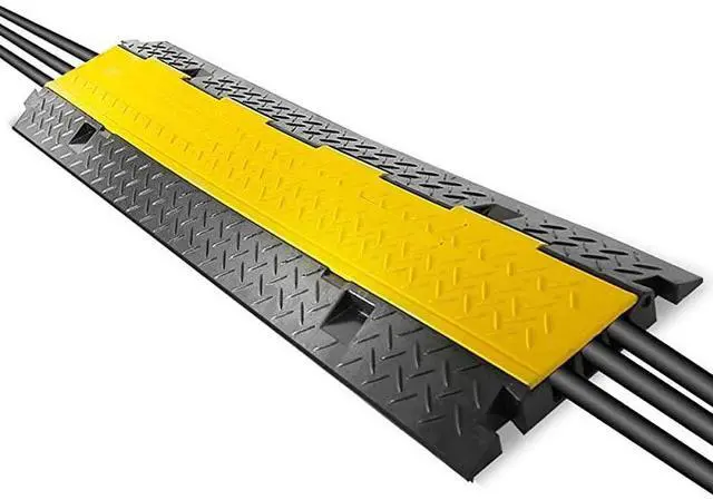 Main image of Durable Ramp Supports 33000lbs Three Channel Heavy Duty Cord Protection wFlipOpen Top Cover 354 x 136 x 196 Cable Concealer for Indoor Outdoor Use PCBLCO105