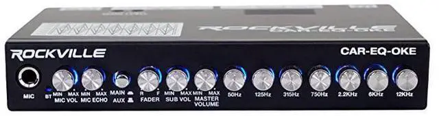 Main image of FOR CAR-EQ-Oke Car Audio 7 Band Equalizer w Bluetooth + Mic Input Karaoke